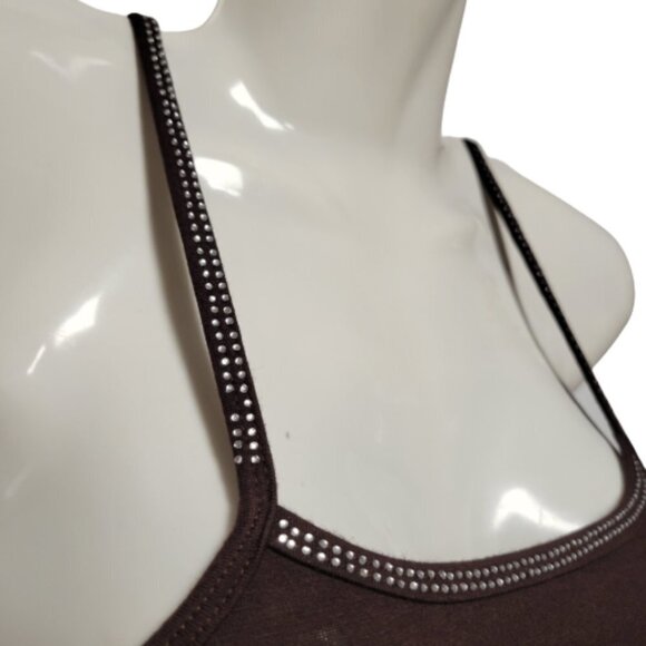 BROWN Sequin Spaghetti Strap Tube Top or Bandeau One Size - New - Picture 5 of 10